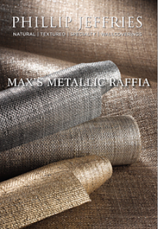 Phillip Jeffries Max's Metallic Raffia Wallpaper